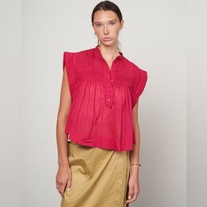 NWT Isabel Marant Etoile Lapao Pleated Blouse